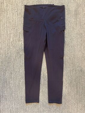 Stio Women’s High Rise Pocket Cropped Leggings Sz S Purple Performance Active